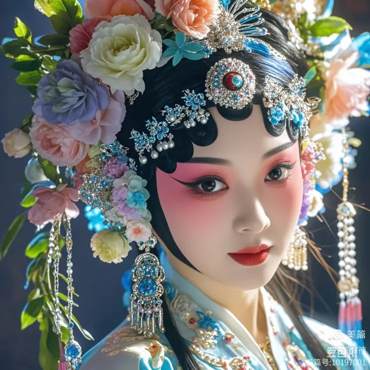 京剧旦角头饰|ai绘画